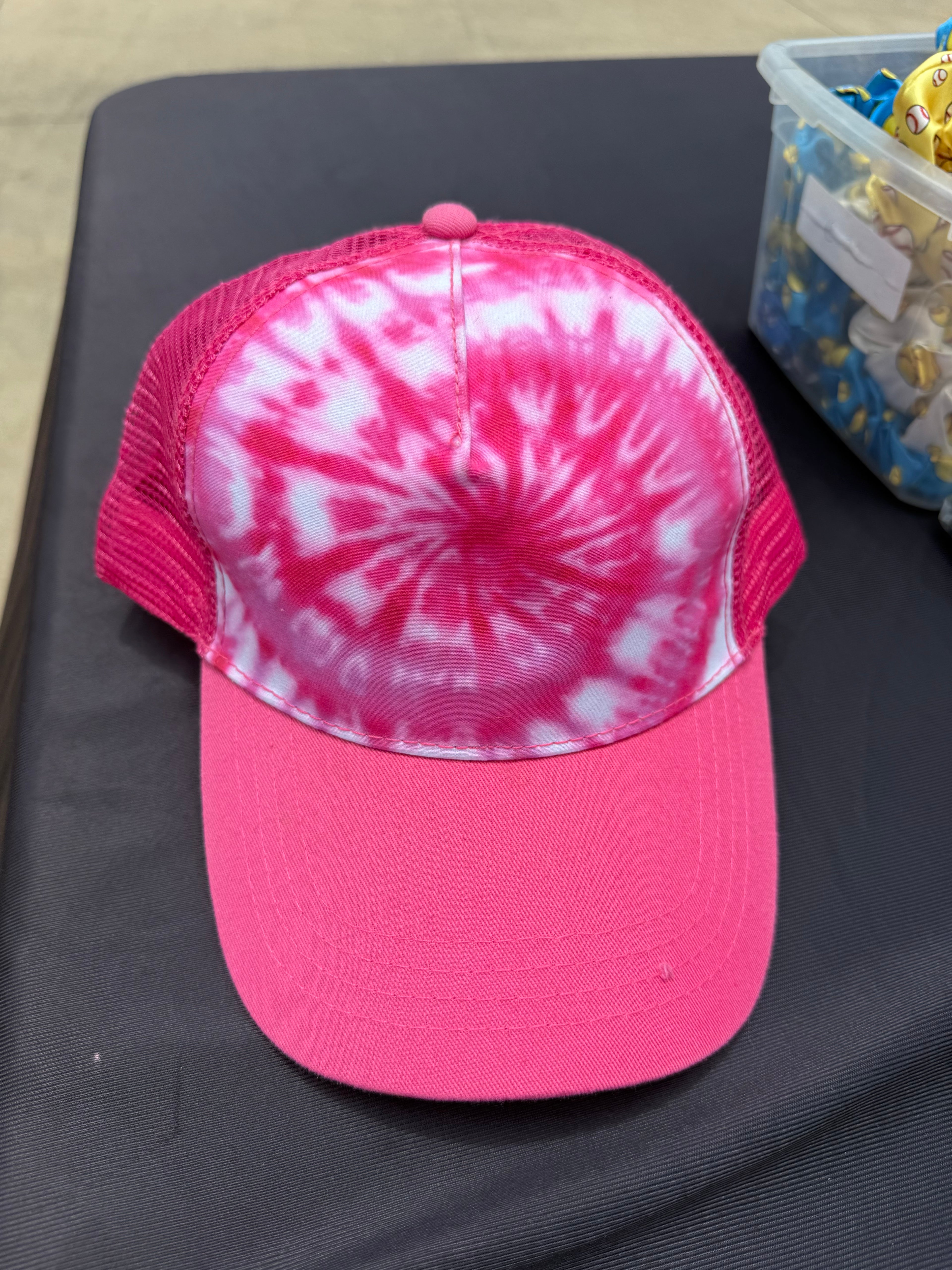 Custom hat pink swirl