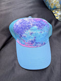 Custom hat light blue/purple swirl