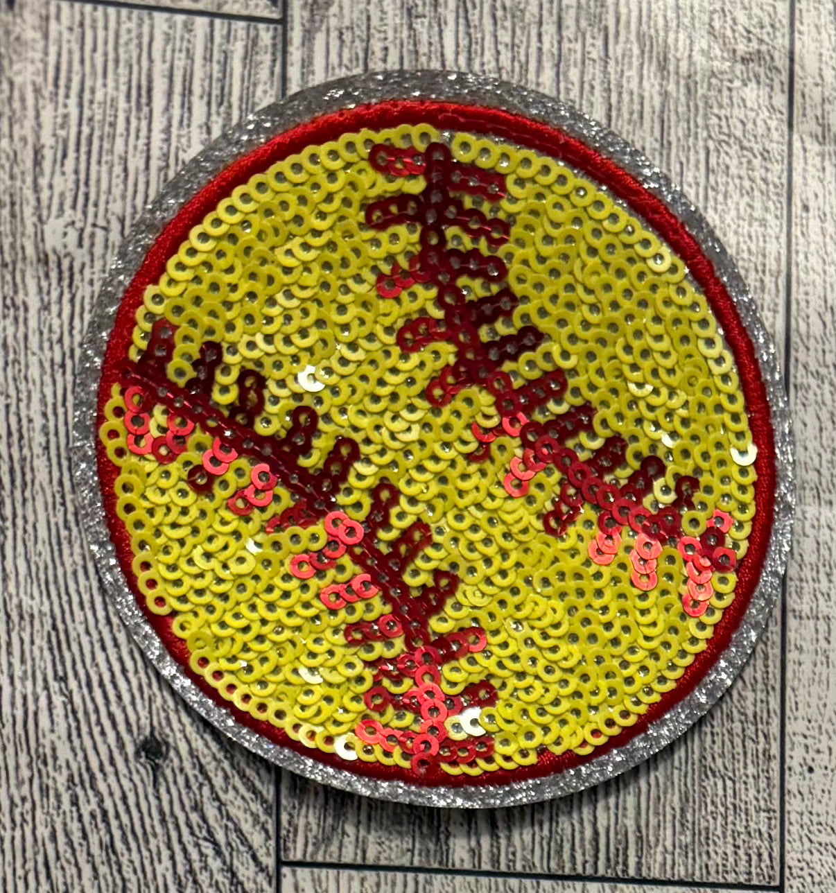 Soft ball rhinestone patch