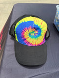 Custom hat rainbow swirl